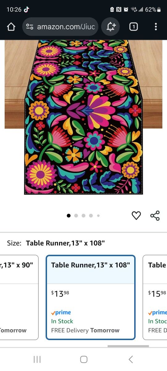mexican floral table runner