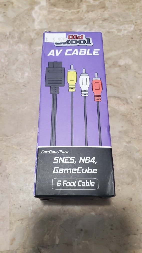 6 Ft A/V Cable For SNES N64 AND Gamecube