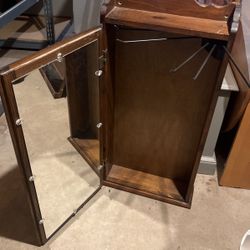 Custom Solid Wood Tie Rack Cabinet Wall Mounted 