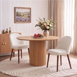 Wooden Dining Chairs Set of 2,Modern Fabric Dining Room Chairs
Upholstered Kitchen Chairs with Wood Legs,Curved Thick Backrest for Kitchen Dining Room