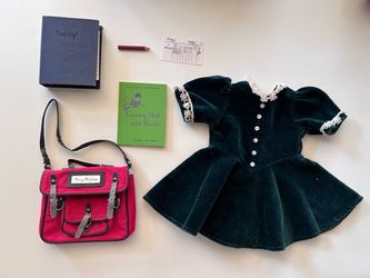 American Girl Pleasant Company Molly Outfit Dress & School Bag