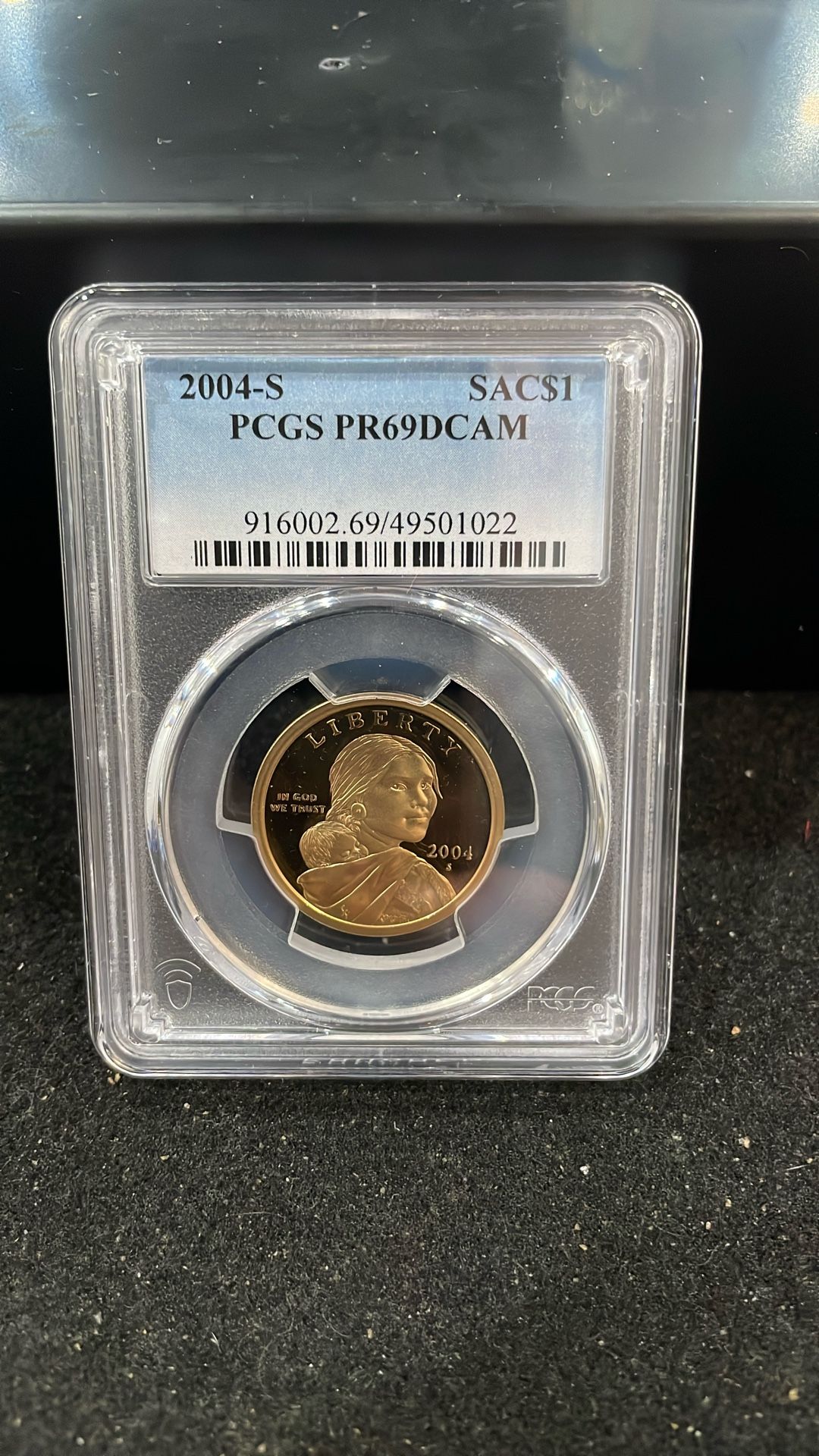 2004 S Gem Proof Native American Dollar Graded At PR69 With A Deep Cameo E-20