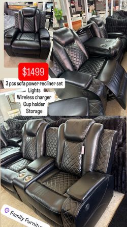 3pcs sofa power recliner set