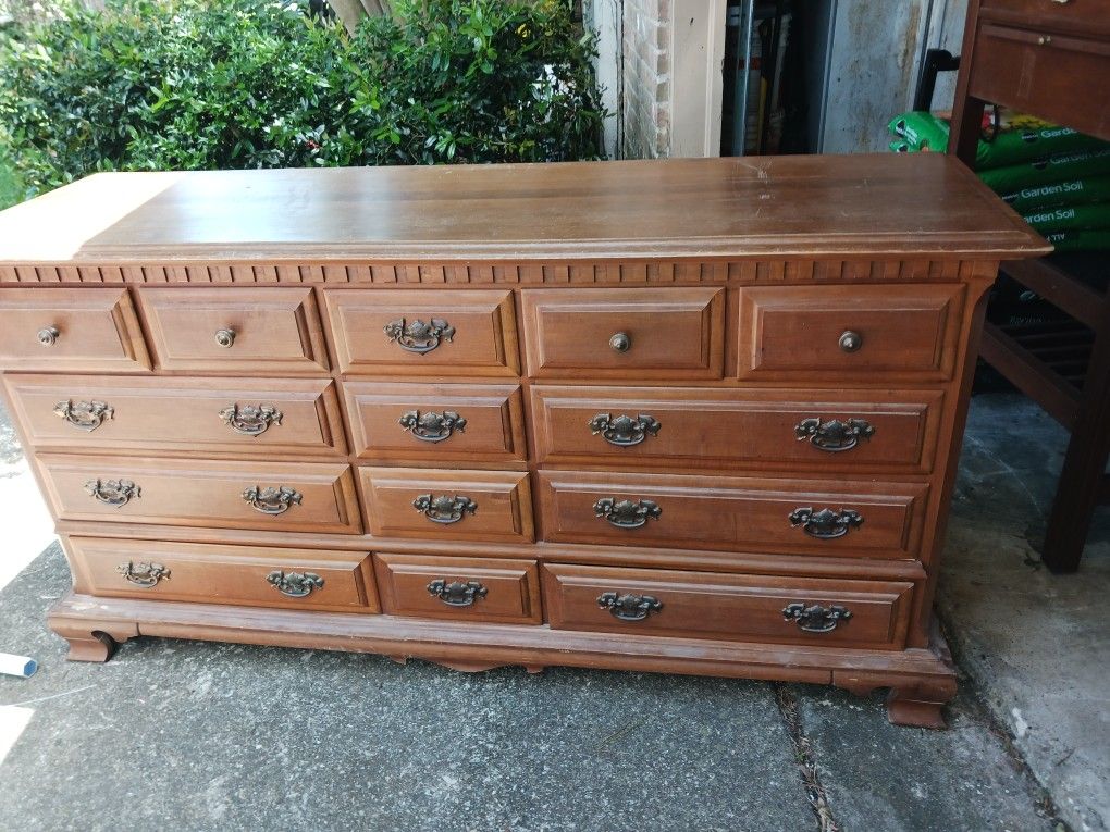 14 Drawer Wooden Dresser