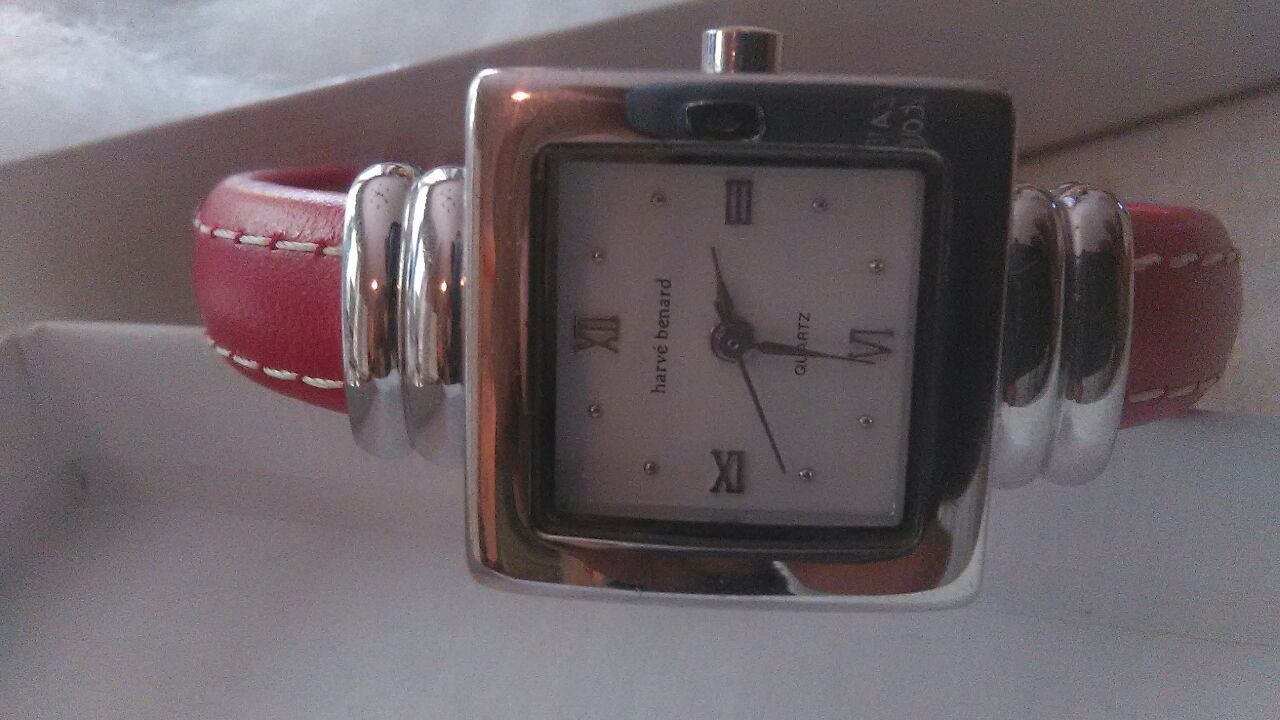 Harve Benard Ladies Bracelet Watch Red genuine leather band