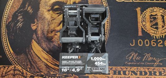 Tie Straps, KEEPER EXTREME, 1000lbs, 16ft, 2-Pk