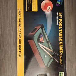 16 inch Tabletop Pool Game