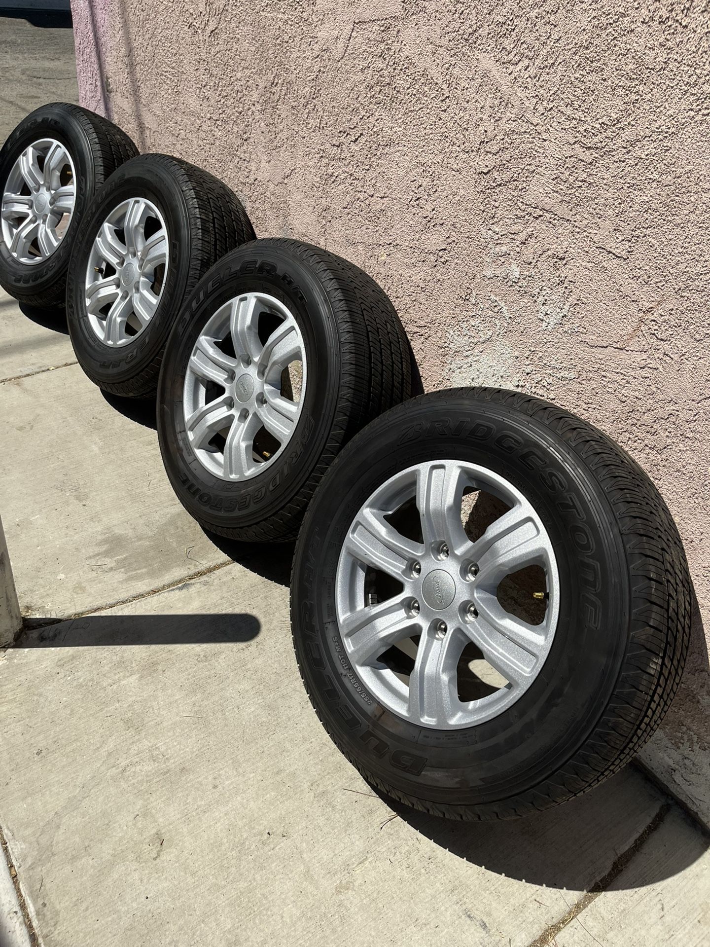 FORD Complete Set 17” FORD 6 Lug Pattern and Tires 255/65R17 Like New
