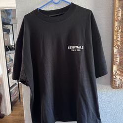 Essentials Fear Of God Jet Black Shirt 