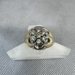 14kt, Mans Cluster Ring 9.9g 