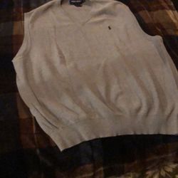 Gray Polo Vest Size XLarge Pre Owned Nice Wear