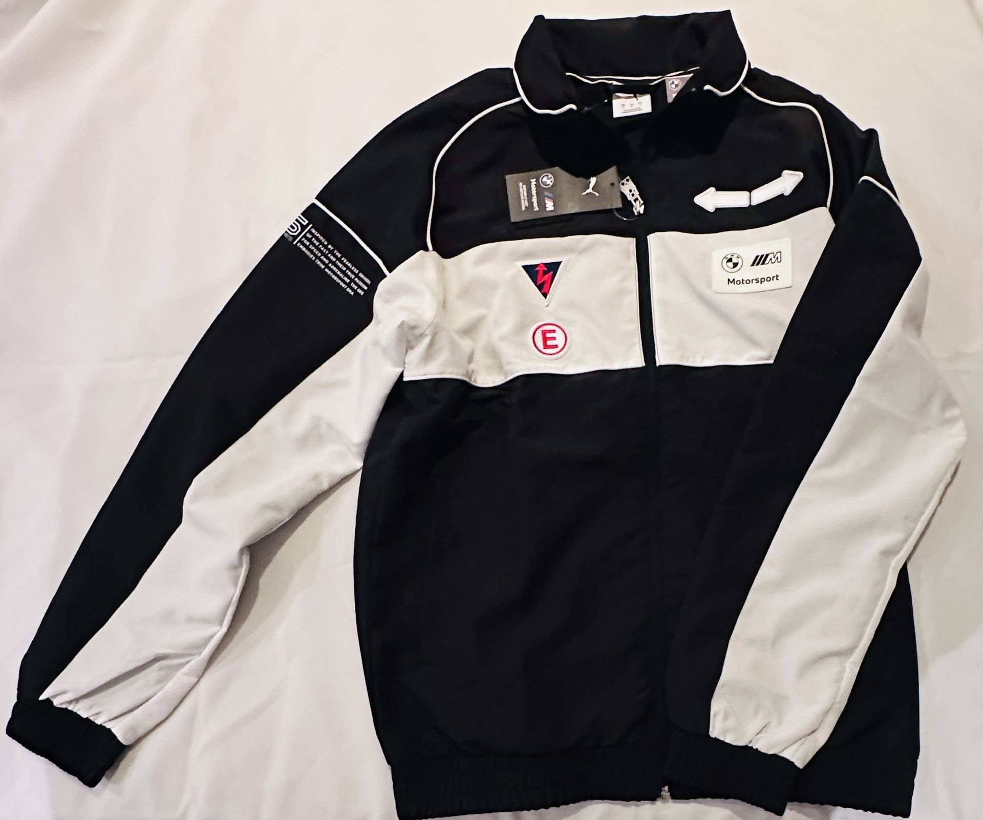 Puma BMW M Sport Men's Lightweight SDS 2.0 Badge Windbreaker Jacket Size Small