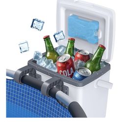 Above Ground Pool Side Cooler Housolutions With Cupholders Ice pack Not Included