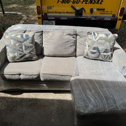 Gray Couch W/  Chaise