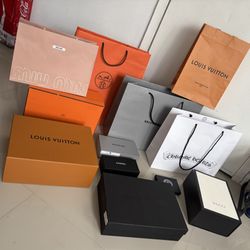 Bundle of CHANEL BALENCIAGA CHROME HEARTS MIU MIU Shopper Bags & Boxes
