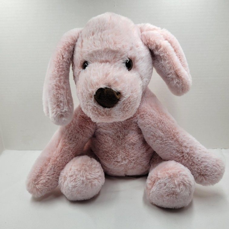 2022 Animal Adventure Pink Puppy Dog Stuffed Plush 12" Soft Zoo Farm Target