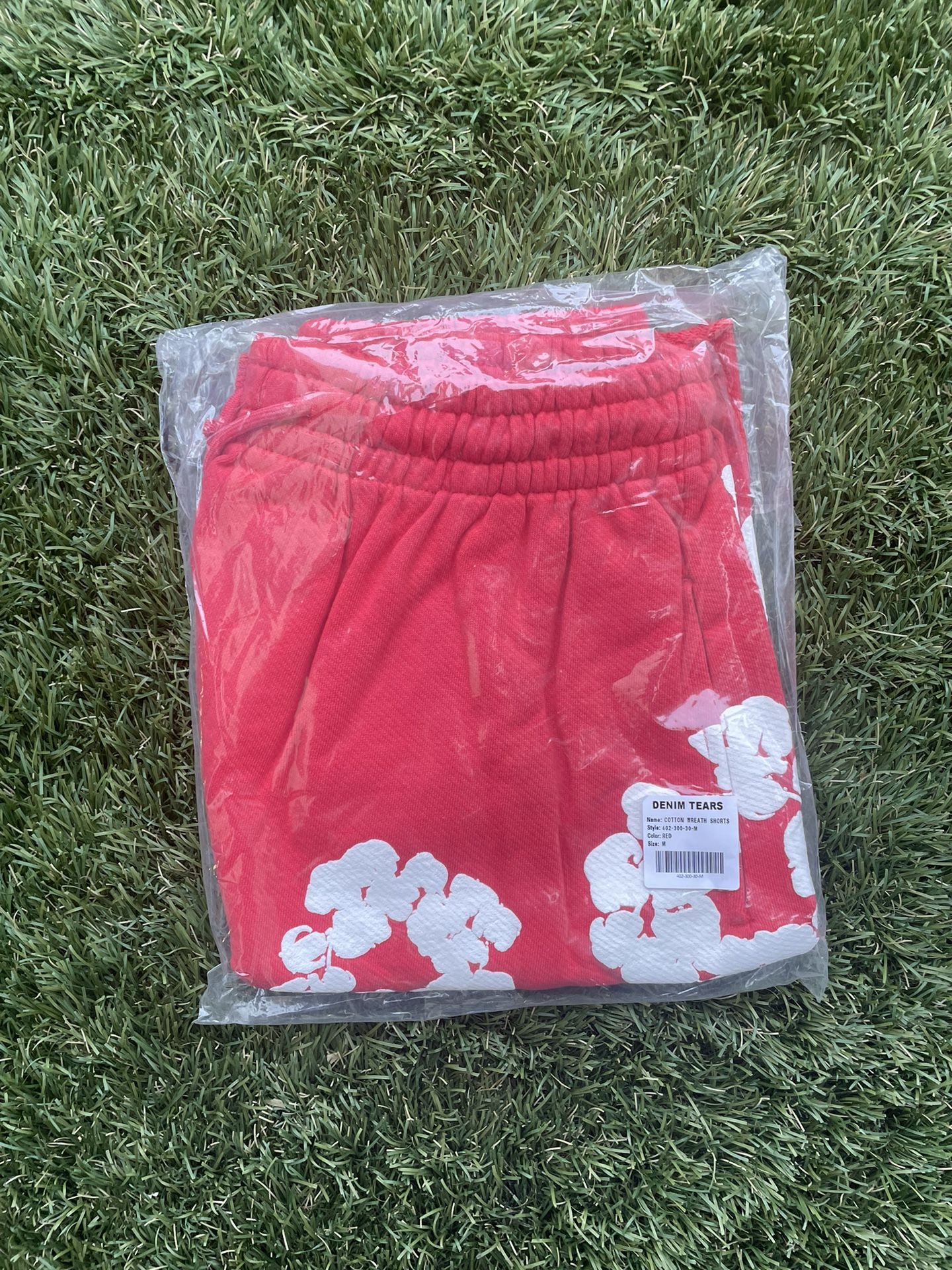 Denim Tears The Cotton Wreath Shorts 'Red'