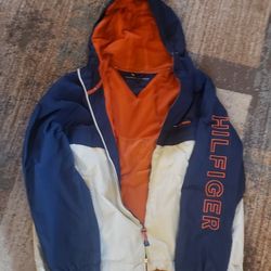 Tommy Hilfiger Vintage Wind Breaker, Pockets, Men's XL, Excellent Condition