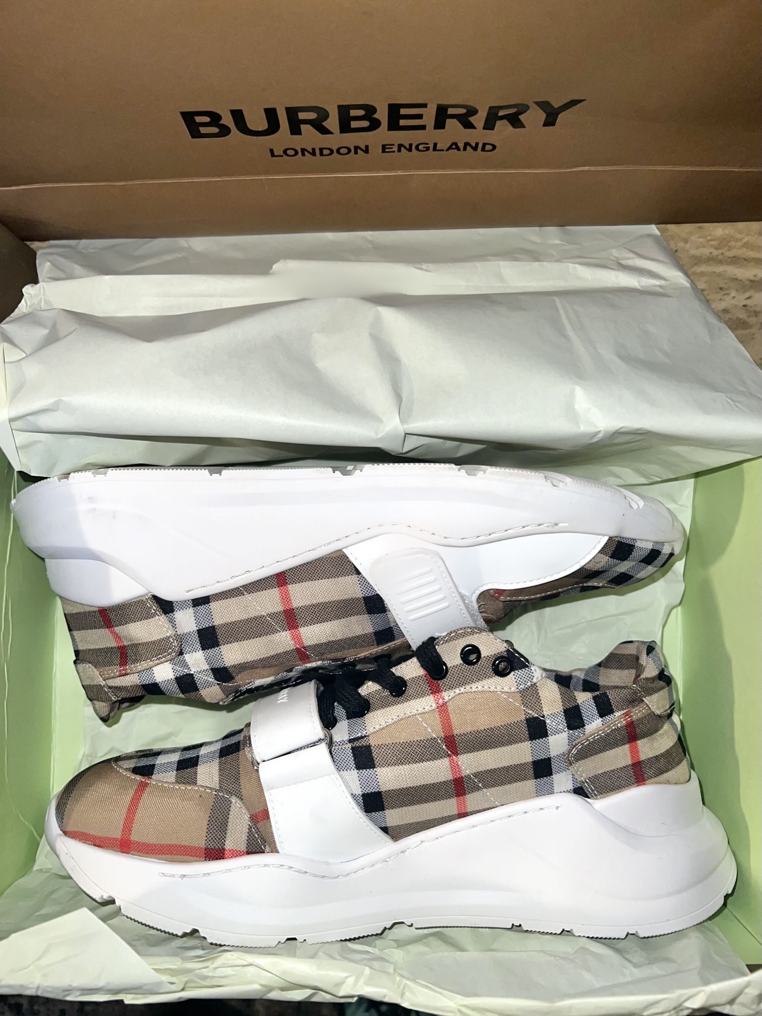 Burberry Vintage Check Cotton Beige Woman Size 9 With Box