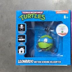 Teenage Mutant Ninja Turtles TMNT Leonardo Motion Sensing Heli-Ball Helicopter, Nickelodeon, NEW!