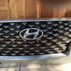 2021-2022 Hyundai Palisade Front Upper Grille Grill With Sensor Holes Nice Oem