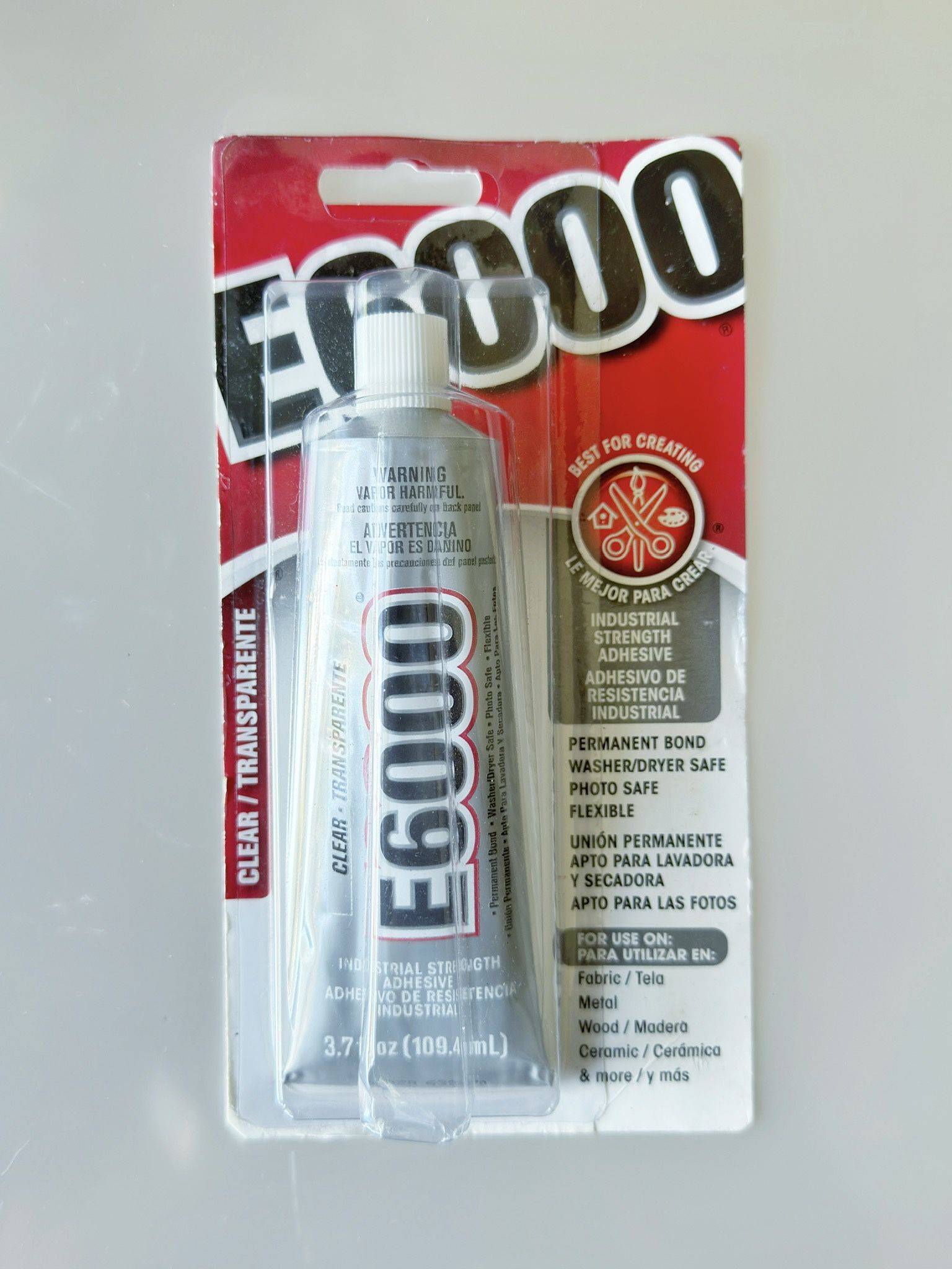 New E6000 transparent industrial strength adhesive