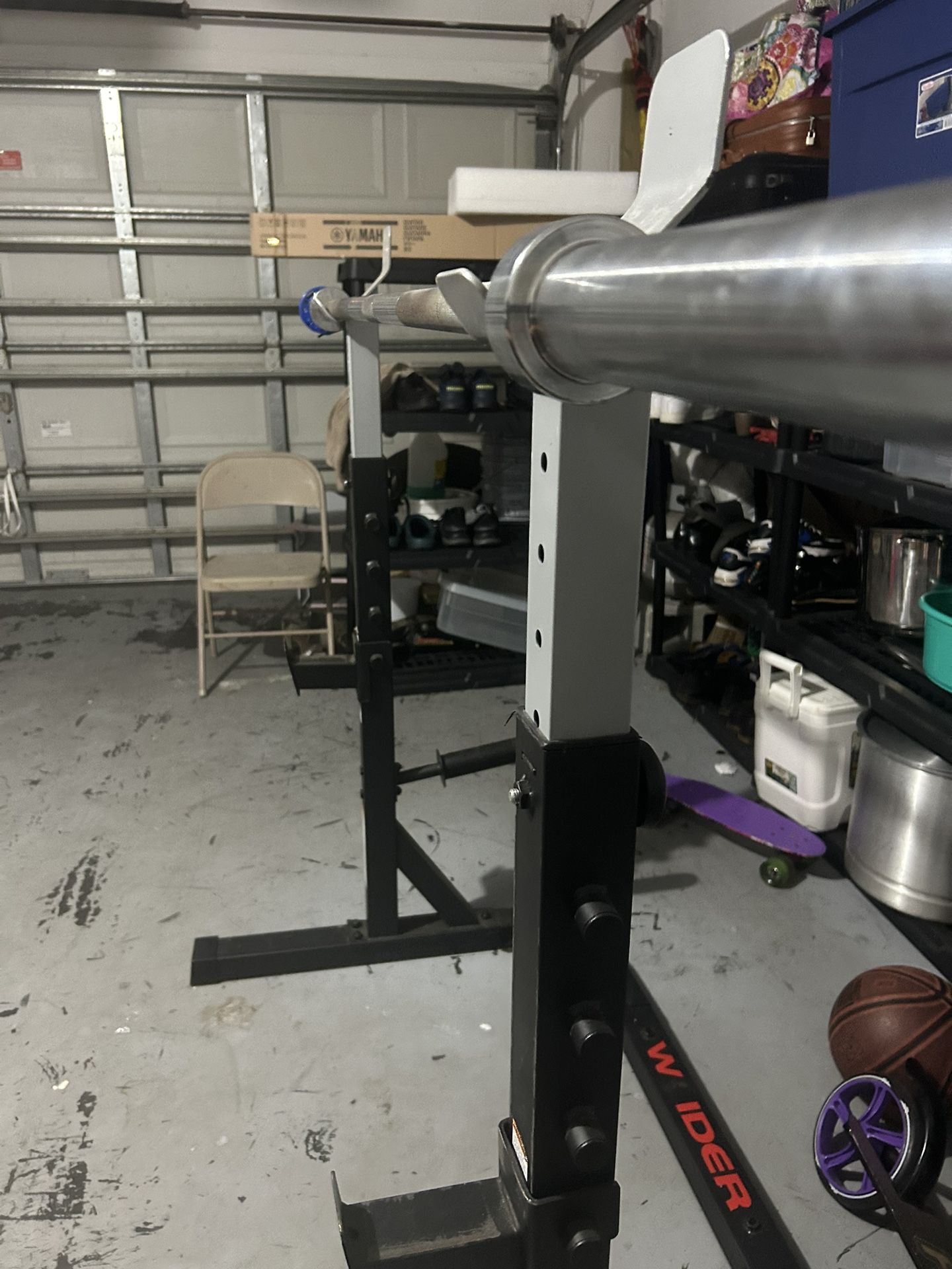 Olympic Barbell With Squat Rack