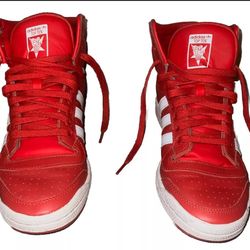 Adidas Originals Top Ten High Men's Size 8.5 Scarlet White Red + Cleaned!