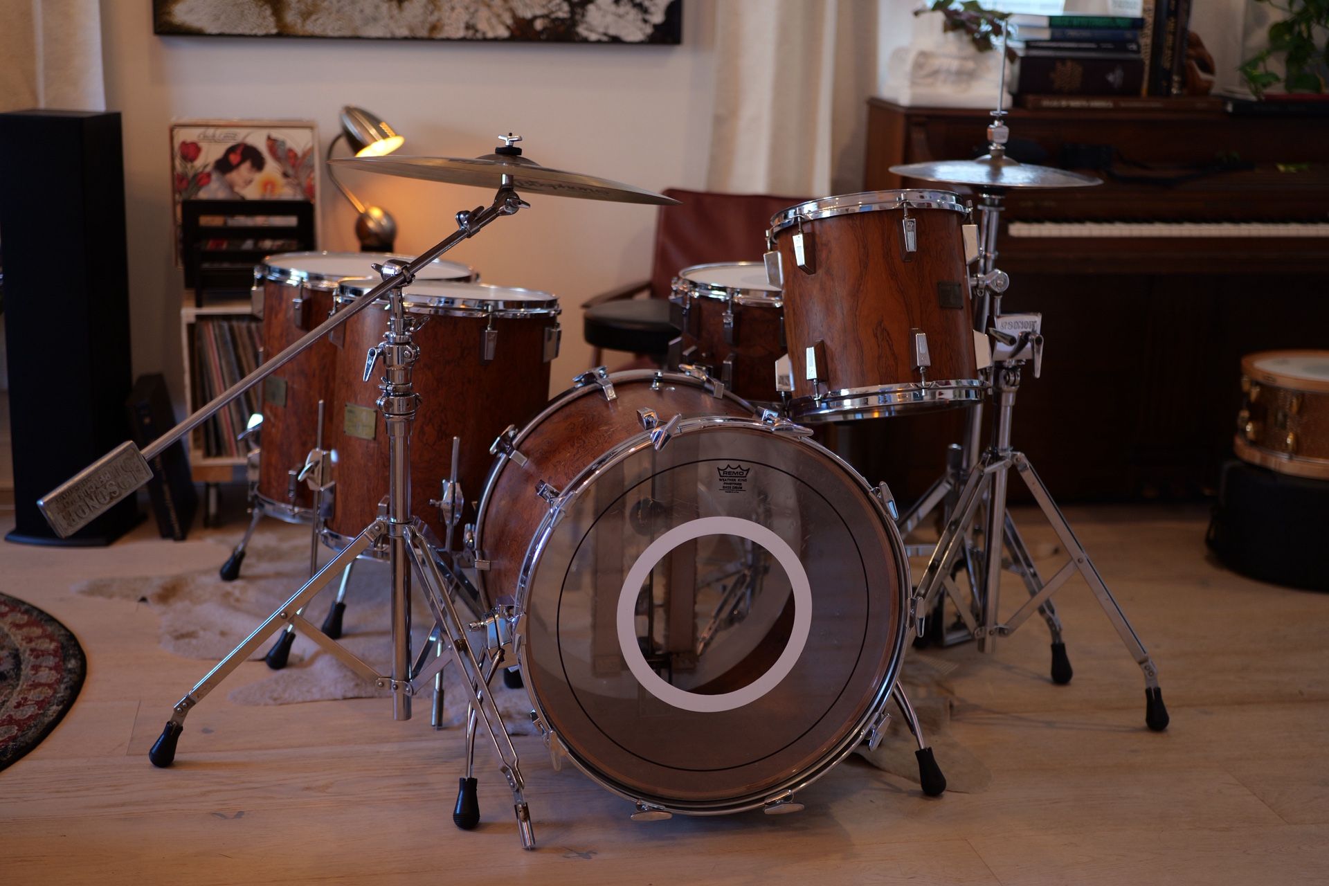 1983 Sonor Signature Series Horst Link Bubinga 5-Piece Drum Set