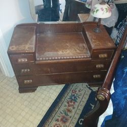 Antique Vanity/Dresser With Mirror