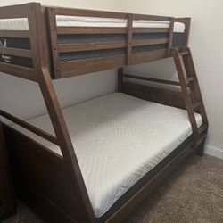 Twin Over Full Bunk Bed With Mattresses