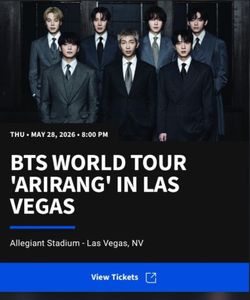 BTS Tickets Las Vegas May 28th