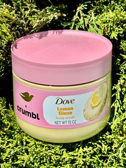 BODY SCRUB 🍋 DOVE x CRUMBL LEMON GLAZE — 15 OZ | LIMITED EDITION!