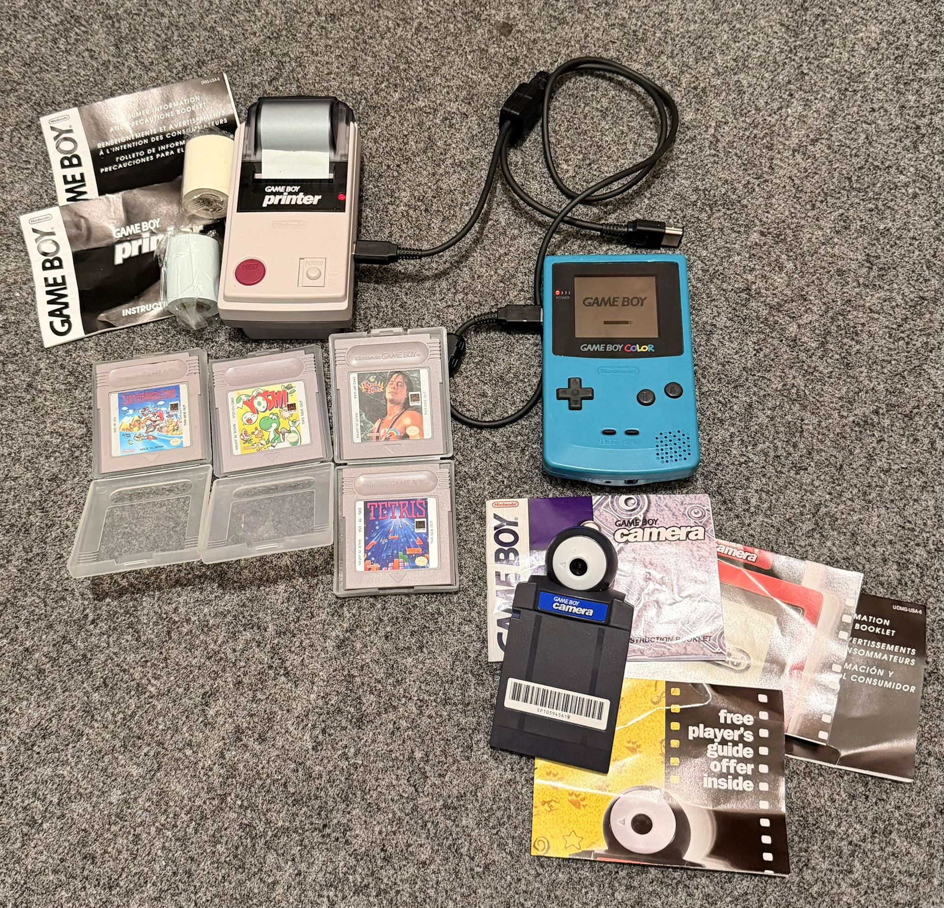 GameBoy Color Teal Bundle