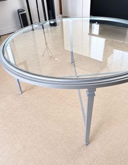 Silver Glass Table