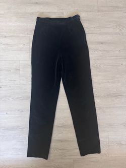 Lauren Ralph Lauren Y2K Old Money Black Velvet Pants Size 8 Whimsigoth Preppy