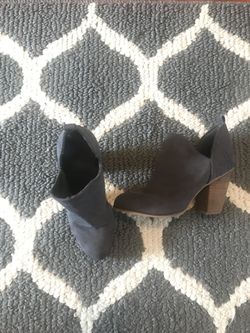 Blue gray boot heel