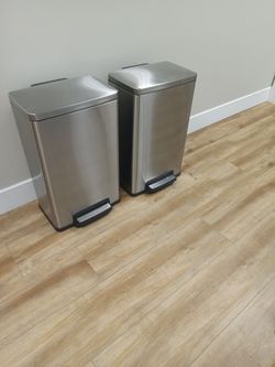 Stainless trash cans