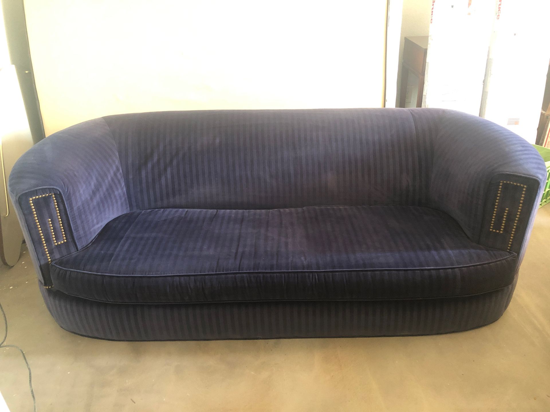 Purple/Blue striped Sofa Couch Loveseat