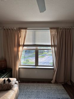 Window drape and rod set up