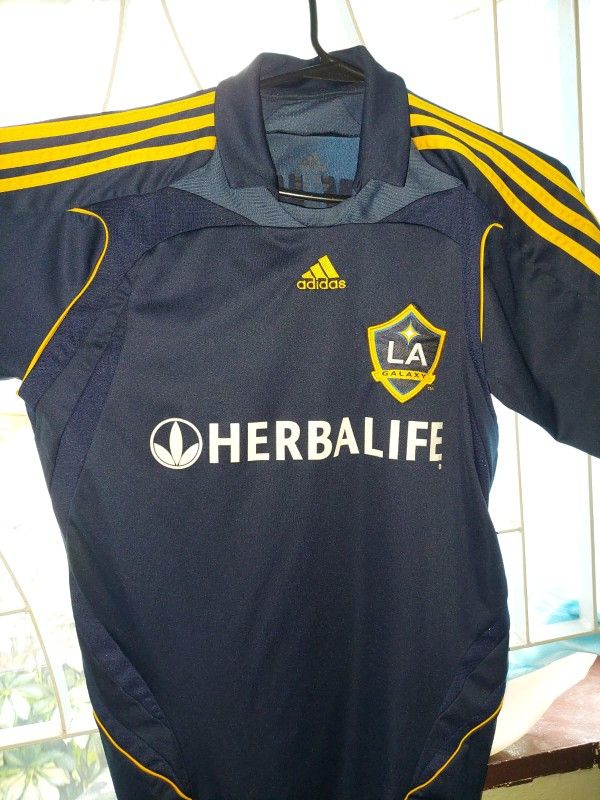 RARE Men's Adidas 2007 David Beckham #23 L.A. Galaxy MLS Soccer Jersey Herbalife