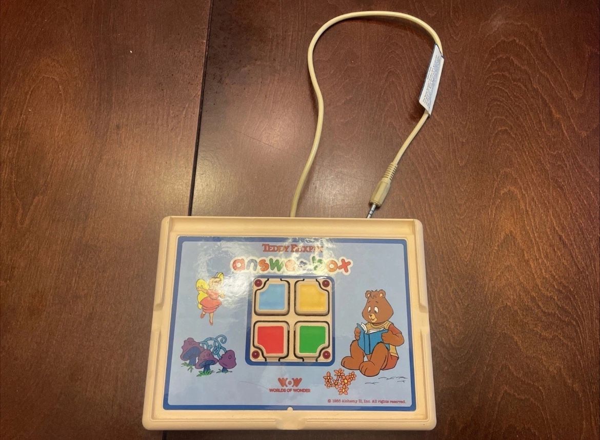 Vintage Teddy Ruxpin Answer Box Toy 1988 World of Wonder