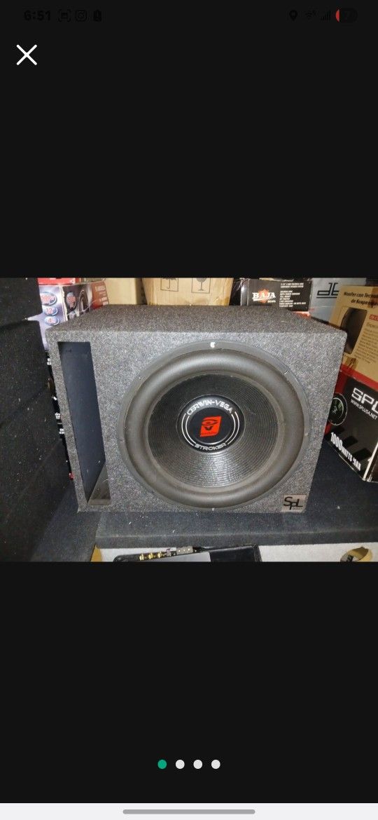 Brand New 15inch Cerwin Vega Stroker Sub & Cerwin Vega 3000.1 Amp  & 4ga Amp Kit  $650firm Pickup Only Serious Buyers Please Yes It Is Avaliable 