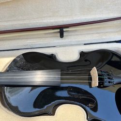 Violin Musical Instruments Professional Acoustic Black Violin 4/4 Playing Instrument Solid Wood Violin 