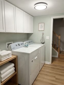 White Washer and Electric Dryer Set (Whirlpool & Heavy Duty)