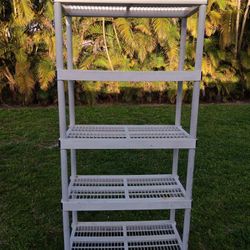 Plastic 5 Tier Storage Shelving Unit 6 Feet 