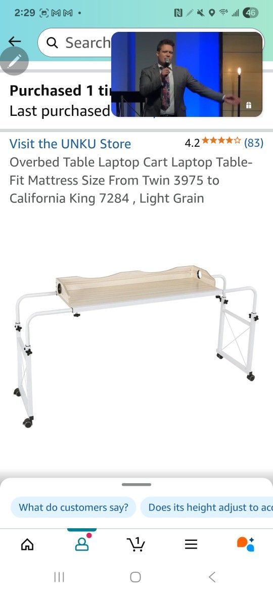 Laptop Table (Adjustable Length)