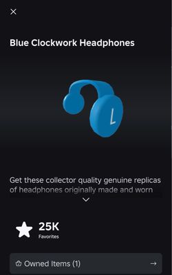Blue Clockwork Headphones ROBLOX limited | READ DESC