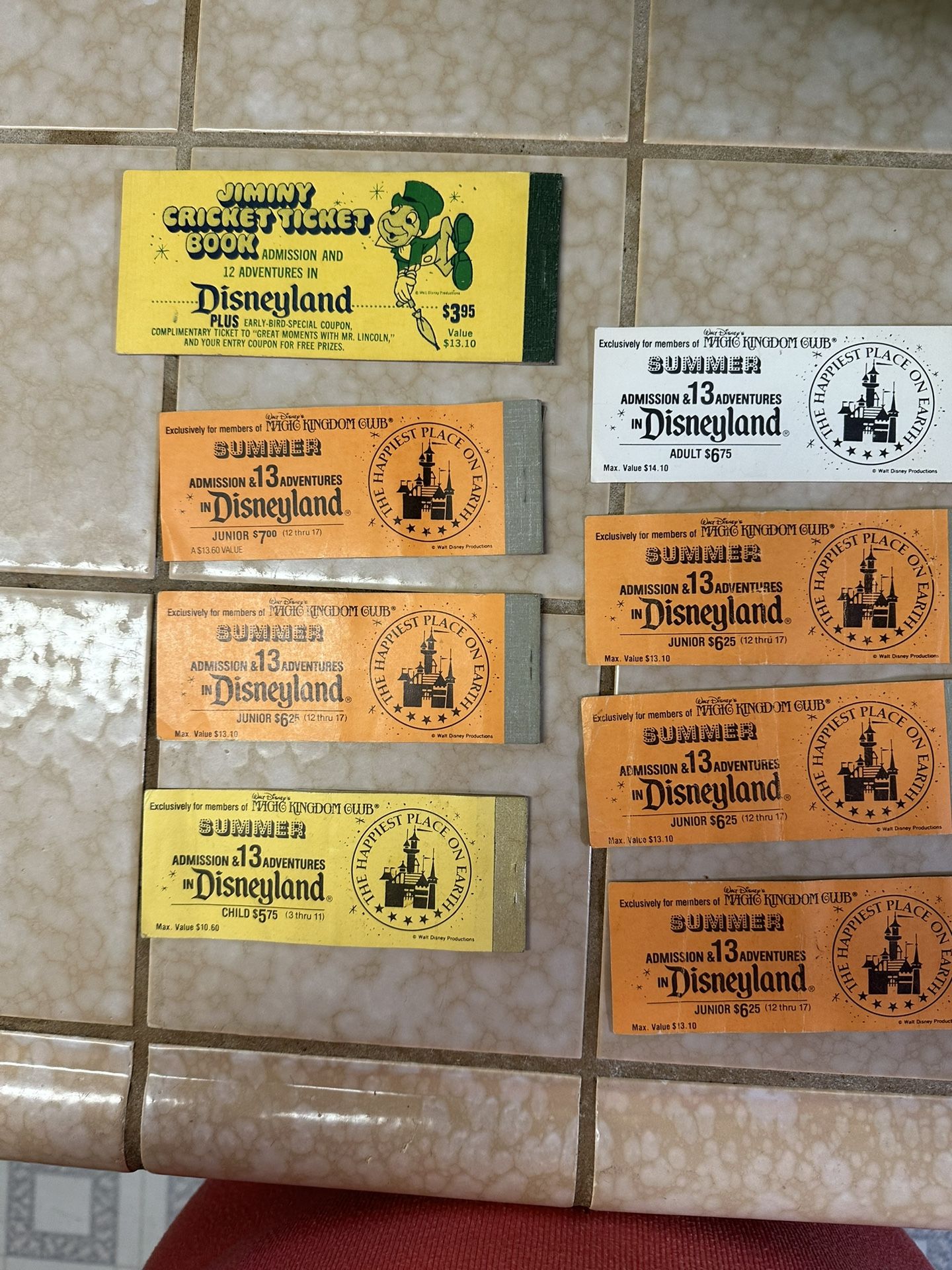Collectible Disneyland And Knotts Berry Farm Tickets