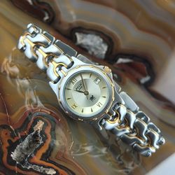 New Relic By Fossil Silver & Gold Bracelet Watch with Date ZR11575